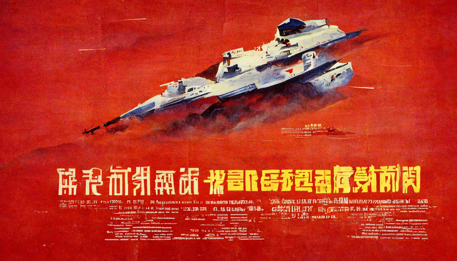 Chinese sovereignty, 80s film poster (Midjourney)