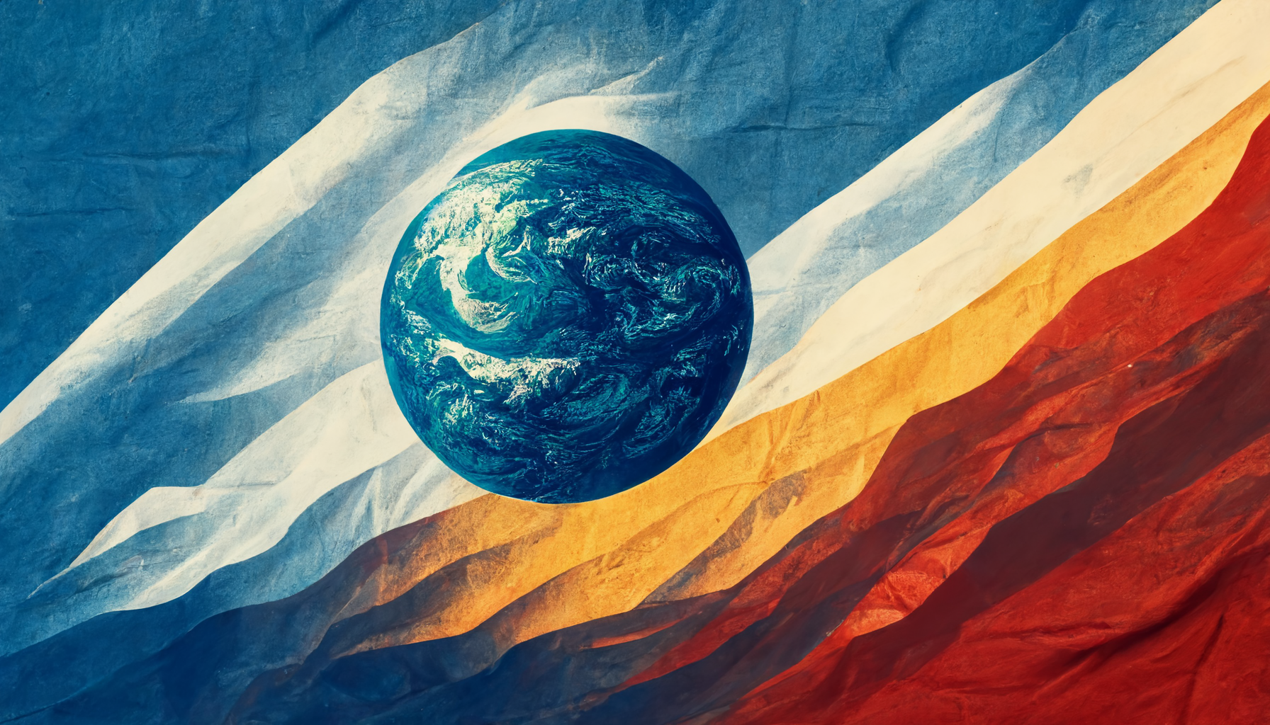 Flag of planet earth (Midjourney)